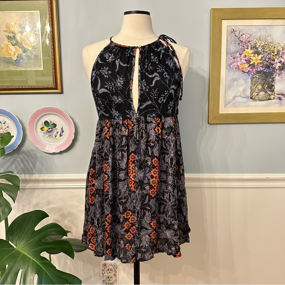 Free People Wildest Dreams Halter Dress Medium Intimately Boho Whimsigoth Goth